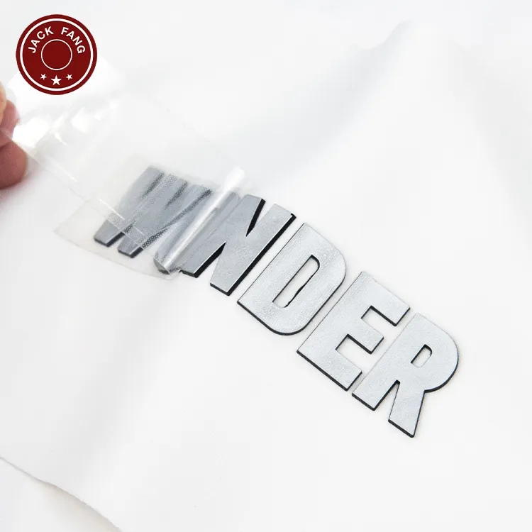 Étiquette personnalisée étiquette vêtements transfert de chaleur tissé brodé lettre Logo Patch autocollants de transfert de chaleur pour vêtements