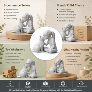 Figurine personnalisée imprimée en 3D de couple et d'animal, modèle décoratif OEM ODM - Product Image 2