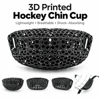 Protège-menton de hockey en matériau nano PU imprimé en 3D, léger et confortable, pour casque de joueur ou de gardien de but