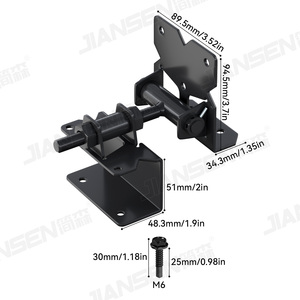 Jiansen Hot Bán Nhiệm Vụ Nặng Nề Trang Trí Cửa Cổng Phần Cứng Hàng Rào Cổng Bản Lề Có Thể Điều Chỉnh Tự Đóng Cửa Trang Trại Cổng Bản Lề - Product Image 4