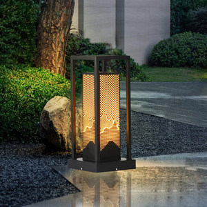 Lampe de jardin LED chinoise moderne, étanche, pour extérieur, lampadaire de jardin IP65, éclairage paysager - Product Image 1