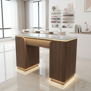 Table de travail pour <span class=keywords><strong>ongles</strong></span> moderne et durable avec tiroirs de rangement et barre <span class=keywords><strong>à</strong></span> <span class=keywords><strong>ongles</strong></span> pour salon de manucure professionnel - Product Image 2