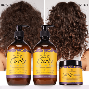 4c <span class=keywords><strong>Afro</strong></span> Lockenpflege-Set Sulfatfreies Rizinusöl Nährendes Locken-Shampoo für Schwarze Frauen - Product Image 3