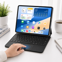 Clavier magique personnalisé OEM avec pavé tactile, style clavier pour iPad Air 11 pouces M3 M4, clavier sans fil magnétique rétroéclairé