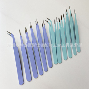 แหนบสแตนเลส ESD-15 แหนบโค้ง แหนบโลหะตรงสีลูกกวาด สามารถปรับแต่งโลโก้ได้ - Product Image 1