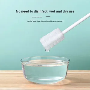 แปรงทำความสะอาดช่องปากเด็กแบบใช้แล้วทิ้ง ทำจากผ้าพลัฌ สำหรับทำความสะอาดลิ้นและฟันเด็กทารก อายุ 0-3 ปี - Product Image 4