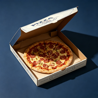 Boîtes à pizza en carton ondulé kraft SP5282, qualité alimentaire, résistantes à la graisse, biodégradables, logo personnalisé, plusieurs tailles, à emporter pour pizzeria