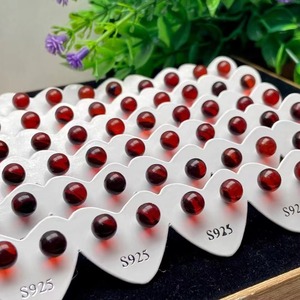 Cổ Điển Tuyên Bố 925 Bạc Đá Tự Nhiên Bông Tai Hàn Quốc Thiết Kế Bông Tai Ngọc Trai Bán Buôn Số Lượng Lớn 10 Cặp Mỗi Gói - Product Image 1