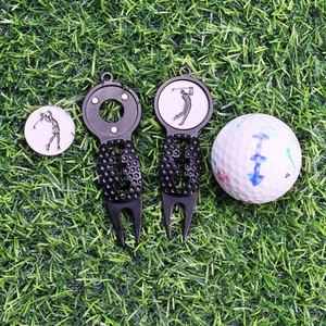 Marcador de bola de golf de cerámica, divertido, al por mayor, suave, con abridor, con diseño de gato, grabado, magnético, para birdie, de calidad, en blanco, otros modelos - Product Image 4