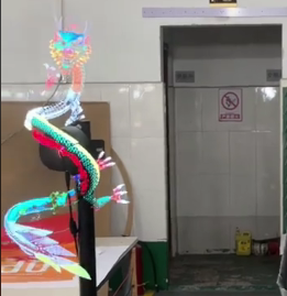 Ventilador holográfico 3D de ojo desnudo, pantalla de publicidad, fuente de alimentación móvil, puerto de cinta C, suspensión, imagen estéreo, mini modelo de escritorio - Product Image 3