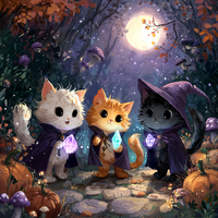 CHENISTORY Peinture par numéros DIY, motif Halloween, Chat Sorcier, pour adultes, cadeau DIY
