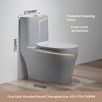 WC moderne monobloc en céramique à chasse d'eau silencieuse par siphon, installation au sol, désodorisant, pour chambre et villa
