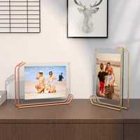 Porte-cartes magnétique en acrylique avec cadre métallique robuste, présentoir de menu universel pour table, pour usage hôtelier