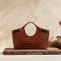 OEM tas ember kulit asli tas tangan untuk wanita pegangan atas tas jinjing dompet selempang tas mode mewah Bolso Cuero Sac Cuir