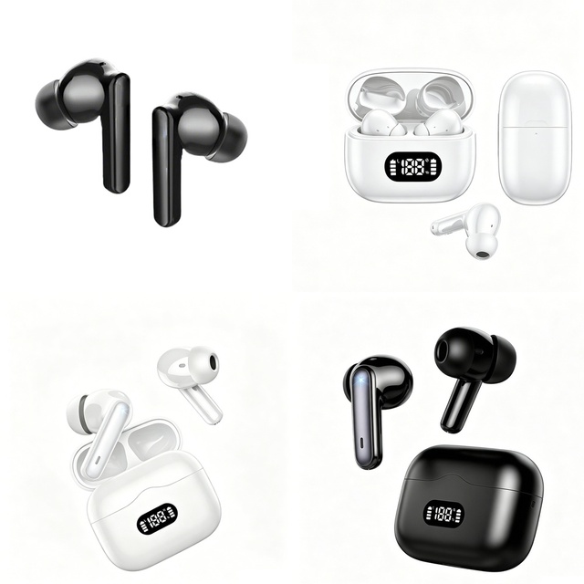 Best Mini BT 5.4 Wireless Headphones Type-C Fast Charging Battery Ergonomic In-Ear Comfortable Fit for All Smartphones Sport Gym