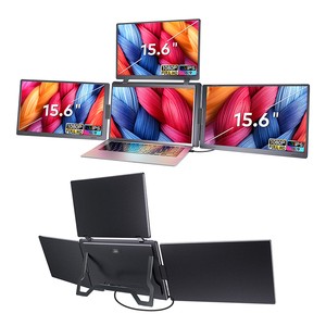 จอภาพพกพา Factory Direct S888Pro ขนาด 15.6 นิ้ว IPS รองรับการตั้งค่าสามจอ มุมมองกว้าง 178 องศา สำหรับการซื้อขายหุ้น - Product Image 1