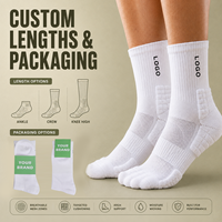 Chaussettes de sport en coton mi-mollet personnalisées, douces, respirantes, en tricot, pour le fitness, l'entraînement, les sports de plein air, chaussettes en tissu éponge