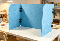 Panneau Acoustique de Confidentialité en Feutre à Fixation sur Bureau, Cloison de Bureau à Trois Côtés, 100% Fibre de Polyester, Fabrication OEM