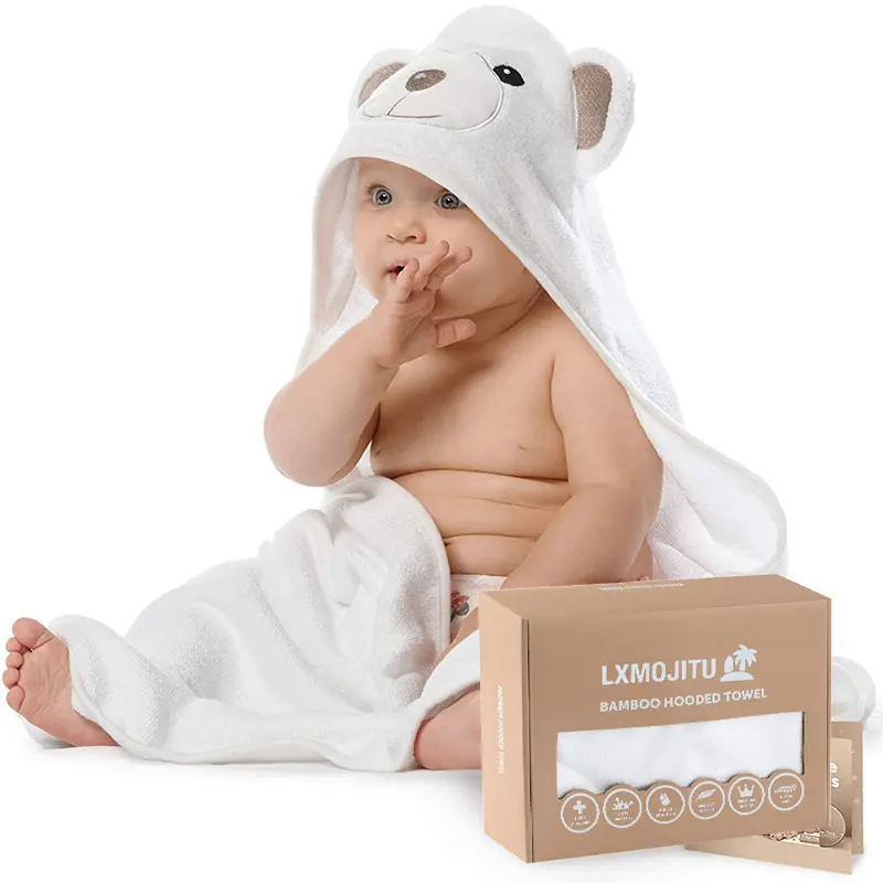 Baby Towel With Hood 100% Organic Bamboo Hooded Baby Towel 500GSM Thick