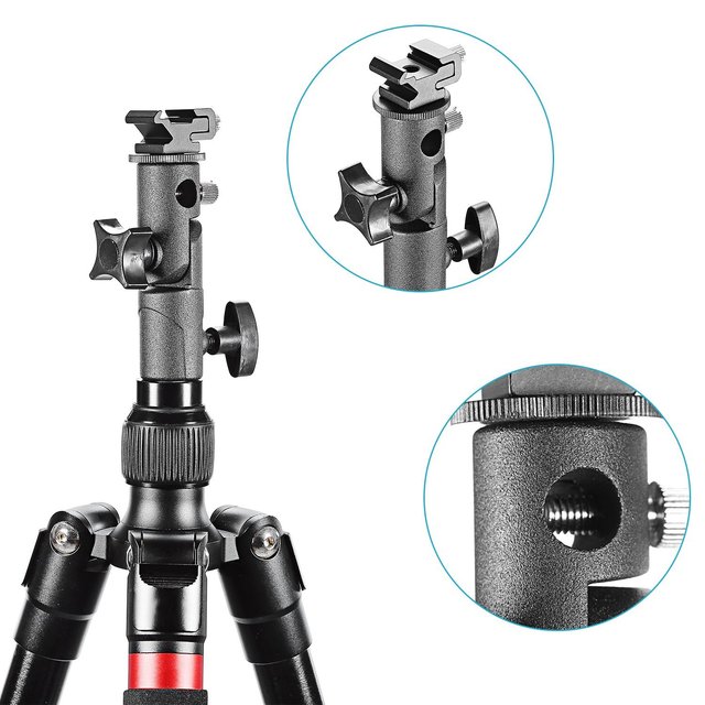 YITAI Factory Price E Type Universal Plastic Metal Flash Cold Shoe Mount Umbrella Holder Light Stand Bracket 360 Rotating