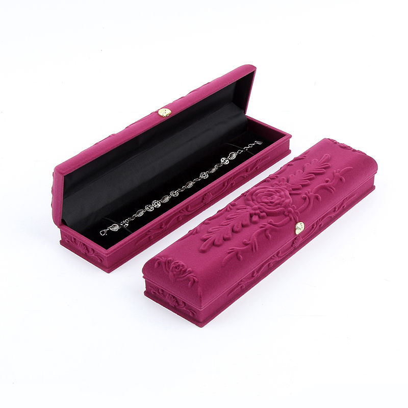 Rosa caja pulsera grande