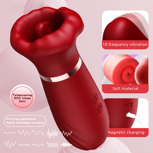 Vibrador de Succión Oral, Juguetes <span class=keywords><strong>Sexuales</strong></span>, Estimulación de Lengua, Pezones y Clítoris, Boca Grande 4 en 1, Juguetes <span class=keywords><strong>Sexuales</strong></span> para Mujeres, <span class=keywords><strong>Juegos</strong></span> Sensuales - Product Image 3