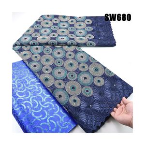 Tela de encaje real inglés, gasa suiza, encaje bordado de algodón - Product Image 1