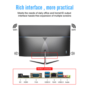كمبيوتر مكتبي من وحدات متكاملة مقاس 21.5 و23.8 و27 بوصة للألعاب المنزلية بمعالج I3 وI5 و<span class=keywords><strong>I7</strong></span> يصلح للطلاب والشركات - Product Image 2