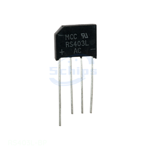 Buy Electronics Components Online BRIDGE RECT 1PHASE 200V 4A RS-4L Diodes 4-SIP, RS-4L BOM IC In Stock RS403L-BP - Product Image 1
