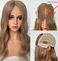 Envío Rápido, Venta al por Mayor para Salones, Estilos Populares, Peluca con Cierre de Encaje HD, Cabello Humano Virgen Transpirable con Trama Trasera para Uso Diario Femenino