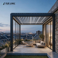 Pergola motorisée en aluminium à lames orientables, sur mesure pour les détaillants d'extérieur, balcon, patio, pergola imperméable et ombrante