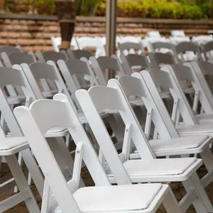 Sedie da giardino in legno sedia pieghevole da esterno sedia pieghevole in resina bianca per eventi di nozze da pranzo