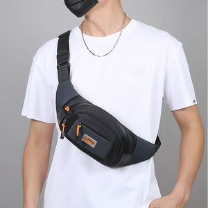 Fashion Waist Bag Nylon Large Capacity Water Resistant Outdoor Sports Chest Bag For Men Women Gray Black Military Green Blue - Product Image 3