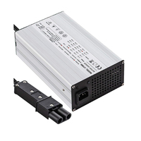 Chargeur de batterie portable pour voiturette de golf 48 V 10A, compatible avec le chariot de golf Club Car 48 Volt, prise ronde 3 broches et affichage LED