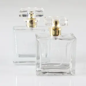 Botellas de Perfume rellenables planas con atomizador de pulverización, vidrio de pedernal vacío, 25ml, 30ml, 50ml, venta al por mayor