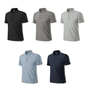 New Trendy High Quality Quick Dry Durable Sport Wear Wholesale Polyester And Spandex Plain Polo T Shirt For Men