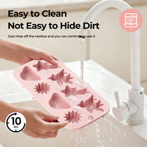 Moule à <span class=keywords><strong>gâteau</strong></span> SILIKOLOVE Factory à 8 cavités, LFGB, platine, antiadhésif, démoulage <span class=keywords><strong>facile</strong></span>, sans BPA, en silicone, pour la <span class=keywords><strong>décoration</strong></span> de gâteaux au mousse - Product Image 2