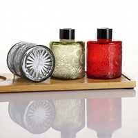 Diffuseur d'arômes sans flamme gaufré, bouteille en verre vide 100 ml, parfum liquide évaporatif, parfum d'ambiance pour la maison