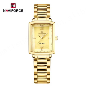 Reloj NAVIFORCE de Moda Cuadrado para Mujer, Reloj de Pulsera de Lujo de Acero Inoxidable Genuino, Relojes de Cuarzo para Mujer, Elegante Brazalete de Vestir - Product Image 2