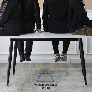 قواعد طاولة صناعية حديثة للمطاعم أرجل مربعة من الفولاذ الزهر إطارات من الحديد الزهر لطاولة الطعام قواعد طاولة معدنية لتناول الطعام - Product Image 3