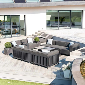 أريكة على شكل حرف L من الألومنيوم في حديقة من الألومنيوم - Product Image 5