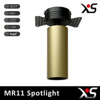 Spot LED encastré MR11 en aluminium 6000K, CCT réglable, CRI 90 élevé, ROHS CE, pour intérieur, bureau, salon