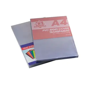 Wholesale Price 0.14mm 0.24mm Book Cover A4 Size Pvc Plastic Book Hard Cover