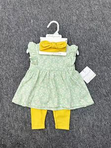 Commercio all'ingrosso nuovo stile Casual da <span class=keywords><strong>bambina</strong></span> in cotone 100% set di <span class=keywords><strong>abbigliamento</strong></span> per bambini collezione primavera estate calda 0-12M - Product Image 3