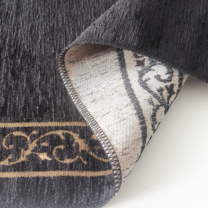 Tapis <span class=keywords><strong>de</strong></span> <span class=keywords><strong>prière</strong></span> musulman noir personnalisable, lavable en machine, en chenille, personnalisable, doux, léger, tapis <span class=keywords><strong>de</strong></span> voyage islamique Sajadah - Product Image 5