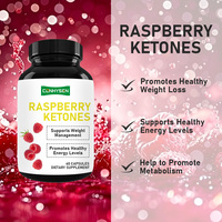 Cápsulas de Cetonas de Frambuesa de Alta Calidad que Proporcionan Propiedades Beneficiosas y Antioxidantes, Cápsulas de Extracto de Té Verde