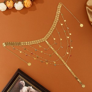 Chaîne de tête arabe en alliage d'or avec strass et pampilles, pour fête d'anniversaire senior, étanche et durable - Product Image 6