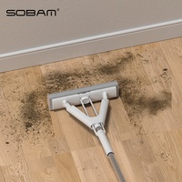 Sobam-Vadrouille en mousse pour le nettoyage des sols, éponge à rouleaux, avec 2 recharges de vadrouille absorbante, vadrouille en éponge auto-serpillière en PVA