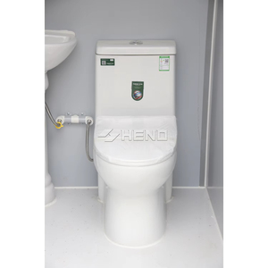 Toilettes mobiles préfabriquées d'extérieur au design moderne, toilettes publiques portables individuelles pratiques, construites avec des panneaux sandwich en acier - Product Image 3