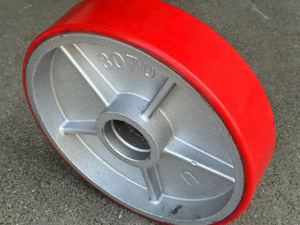 Roue en polyuréthane robuste avec noyau en fonte, taille 4, 5, 6, 8 pouces, roue de remplacement industrielle en polyuréthane pour chariot - Product Image 2